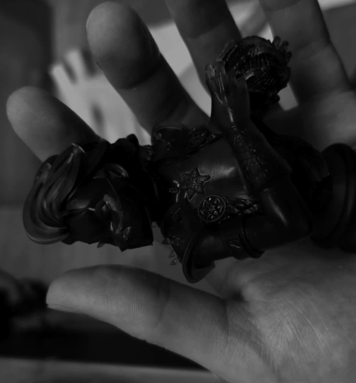 Elsa X Sub-Zero miniature figure photographed in hand to show scale and detail.